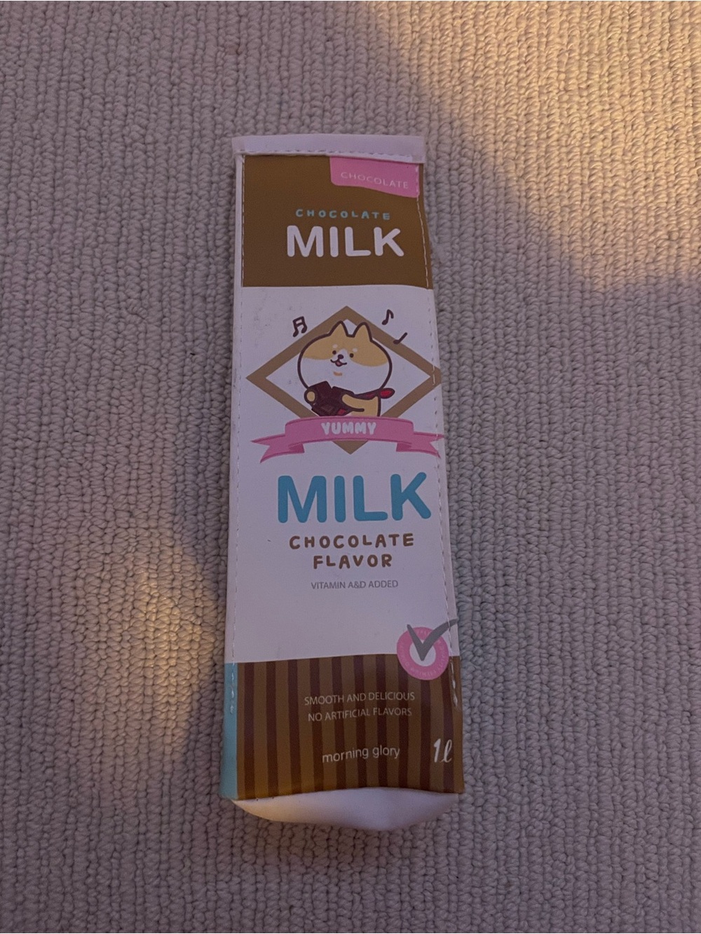 Milk Chocolate Flavor Drink Carton - White, Brown, Pink, Teal handbag c51